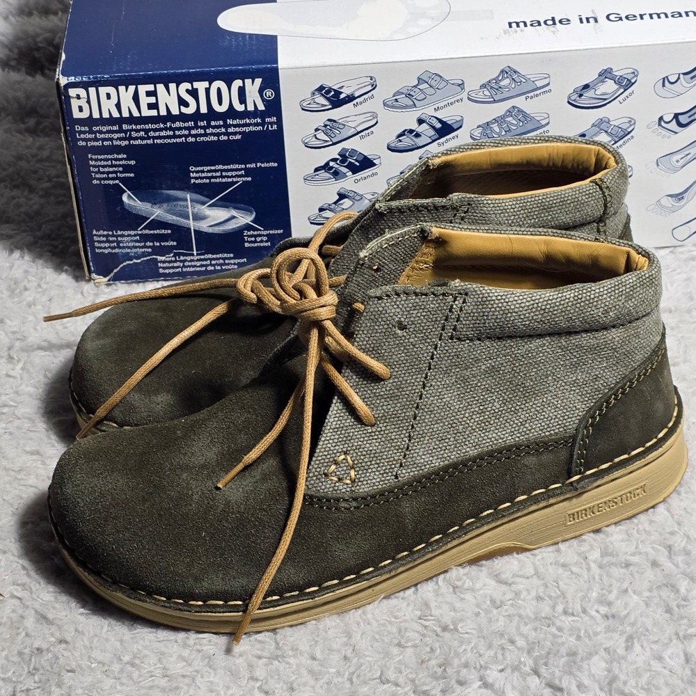 Birkenstock Memphis High Dark Green Suede Leather Chukka Boots EU 36 M 3 L 5 NIB